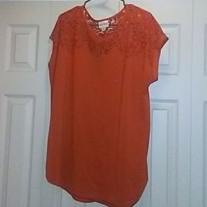 Orange plus size top